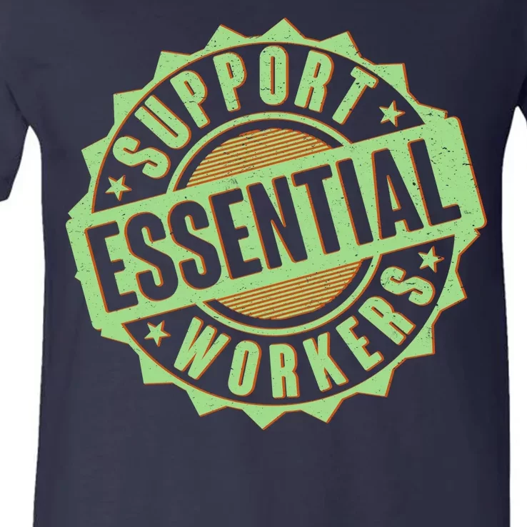 Support Essential Workers V-Neck T-Shirt