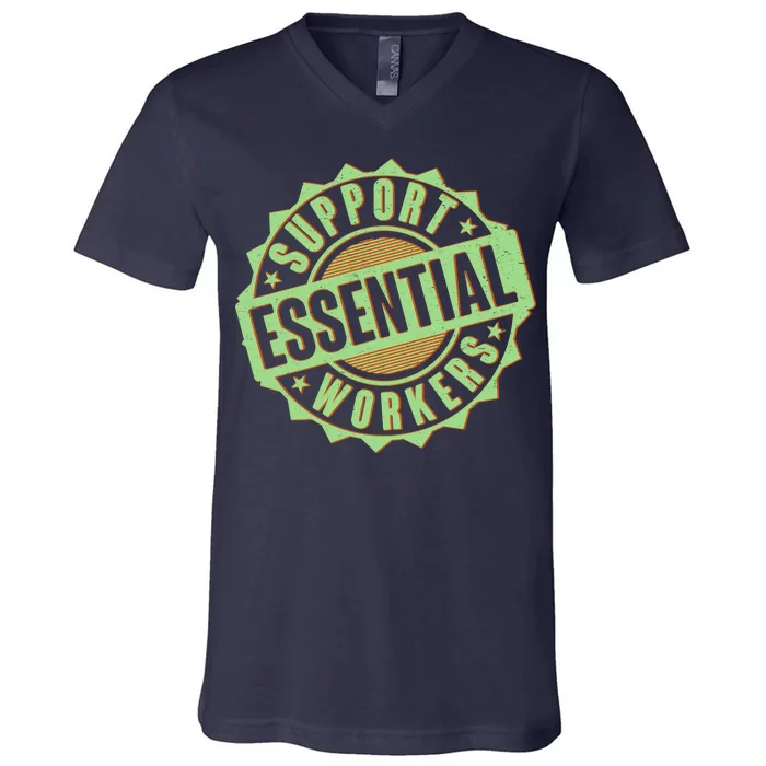 Support Essential Workers V-Neck T-Shirt