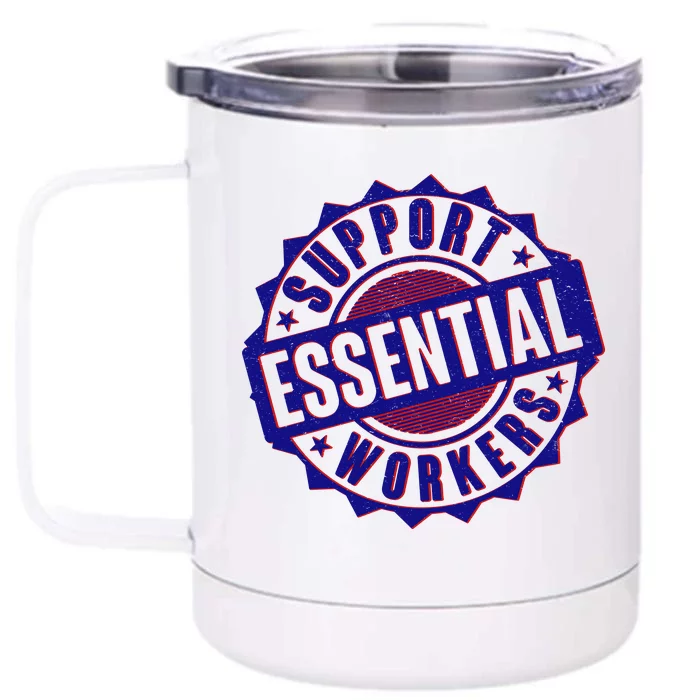 Support Essential Workers Front & Back 12oz Stainless Steel Tumbler Cup