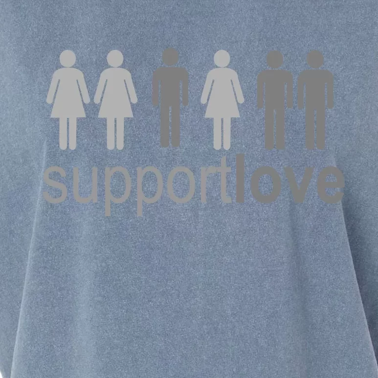 Support Love Equal Rights Garment-Dyed Women's Muscle Tee