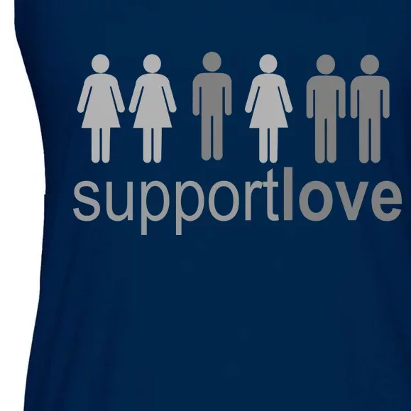 Support Love Equal Rights Ladies Essential Flowy Tank