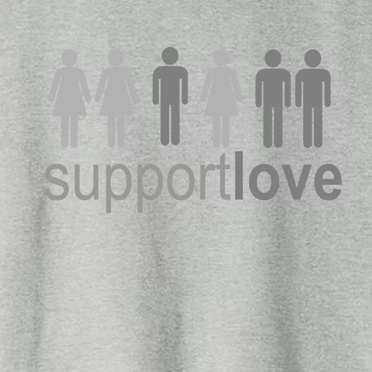 Support Love Equal Rights Women's Crop Top Tee