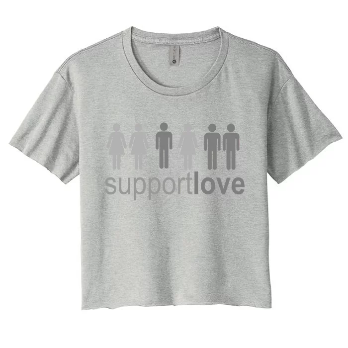 Support Love Equal Rights Women's Crop Top Tee