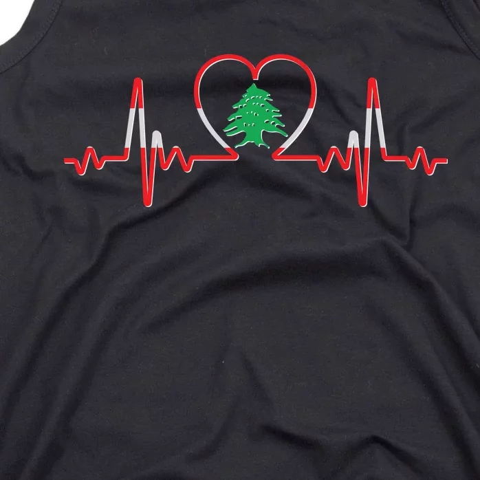 Support Love Lebanon Heartbeat Tank Top