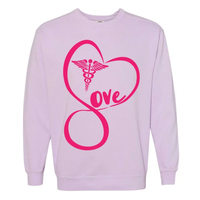 Support Love Nurses Garment-Dyed Sweatshirt