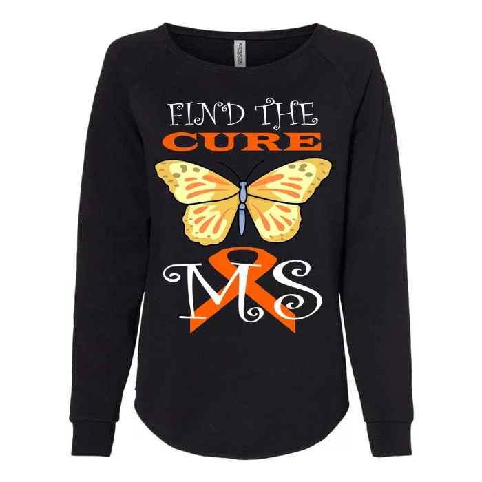 Support MS Help Find The Cure Ribbon Multiple Sclerosis Womens California Wash Sweatshirt