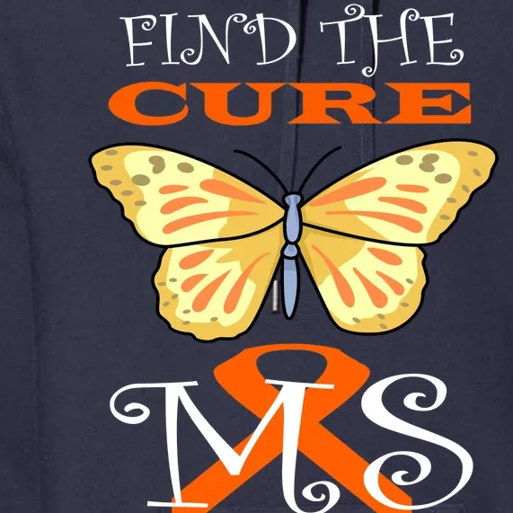 Support MS Help Find The Cure Ribbon Multiple Sclerosis Premium Hoodie