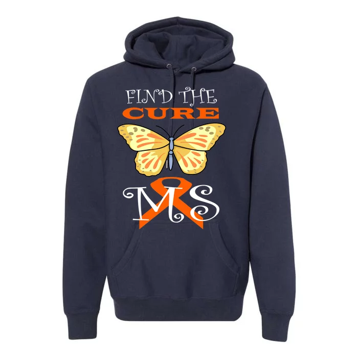 Support MS Help Find The Cure Ribbon Multiple Sclerosis Premium Hoodie