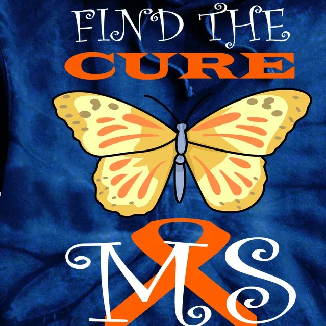 Support MS Help Find The Cure Ribbon Multiple Sclerosis Tie Dye Hoodie