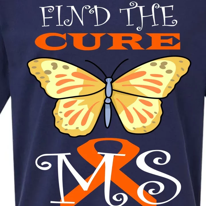 Support MS Help Find The Cure Ribbon Multiple Sclerosis Sueded Cloud Jersey T-Shirt