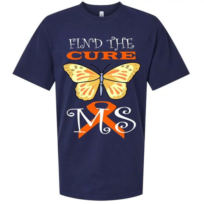 Support MS Help Find The Cure Ribbon Multiple Sclerosis Sueded Cloud Jersey T-Shirt