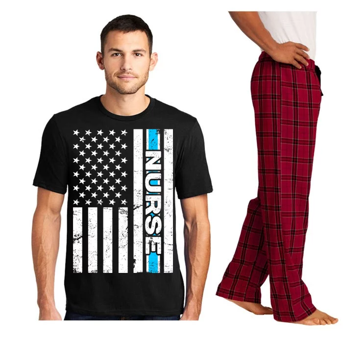 Support Nurses Front Line Flag Pajama Set