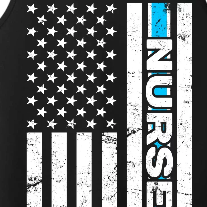 Support Nurses Front Line Flag Performance Tank