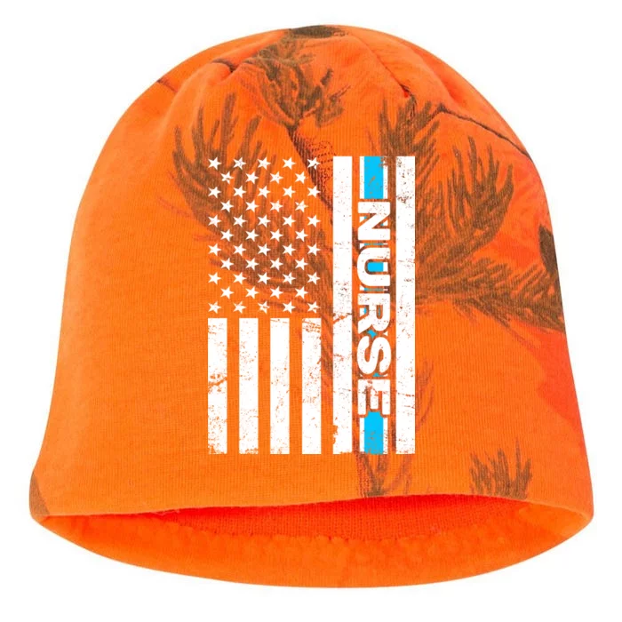 Support Nurses Front Line Flag Kati - Camo Knit Beanie