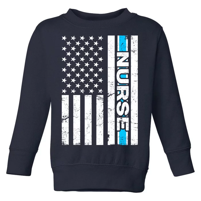 Support Nurses Front Line Flag Toddler Sweatshirt