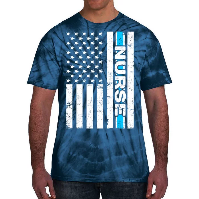 Support Nurses Front Line Flag Tie-Dye T-Shirt