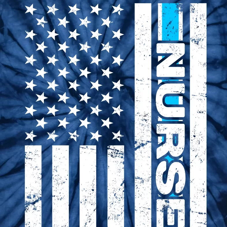 Support Nurses Front Line Flag Tie-Dye T-Shirt