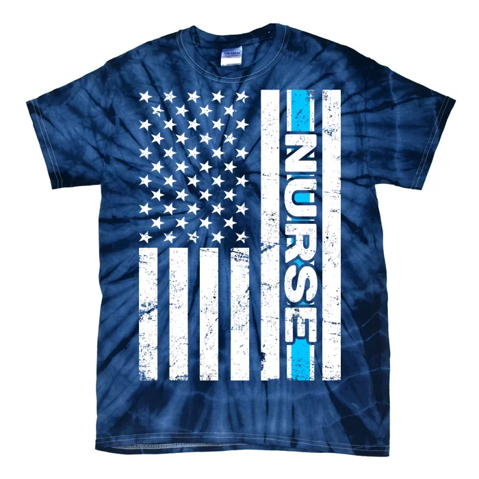 Support Nurses Front Line Flag Tie-Dye T-Shirt