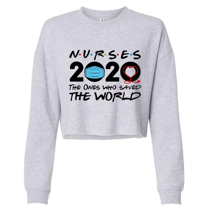 Support Nurses The Ones Who Saved The World Cropped Pullover Crew