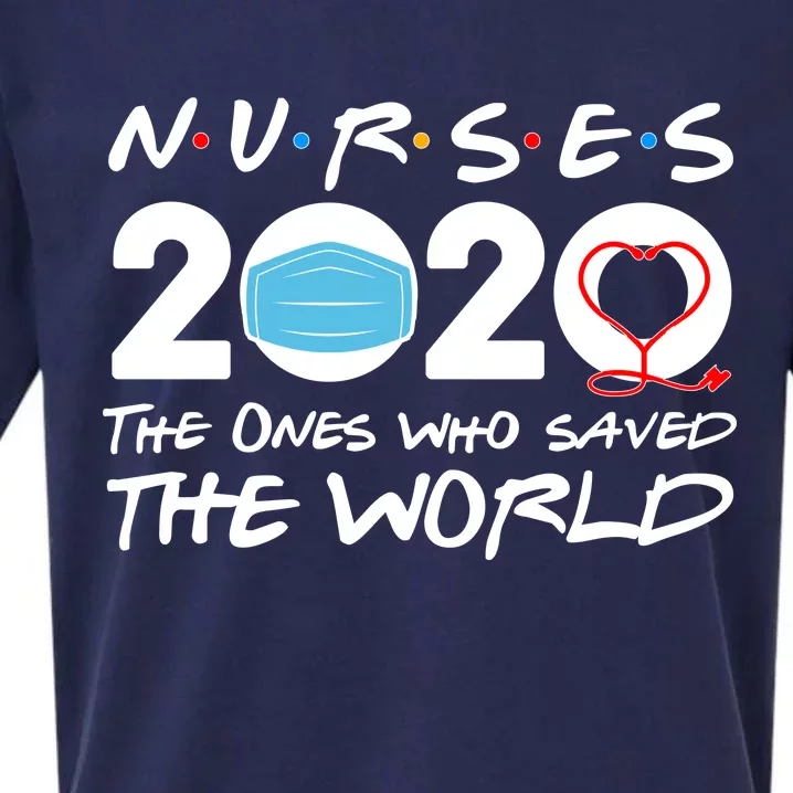 Support Nurses The Ones Who Saved The World Sueded Cloud Jersey T-Shirt