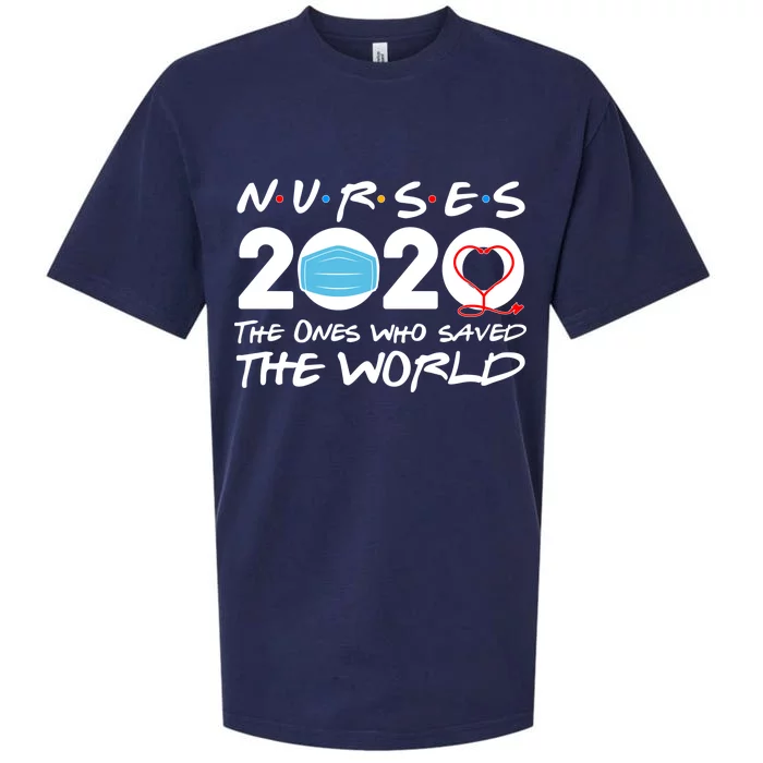 Support Nurses The Ones Who Saved The World Sueded Cloud Jersey T-Shirt