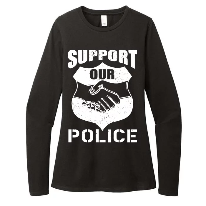 Support Our Police Womens CVC Long Sleeve Shirt