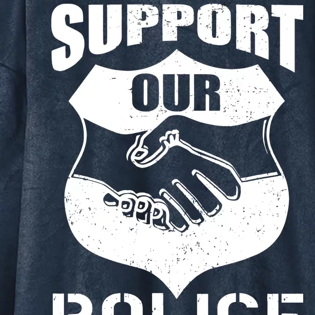 Support Our Police Hooded Wearable Blanket