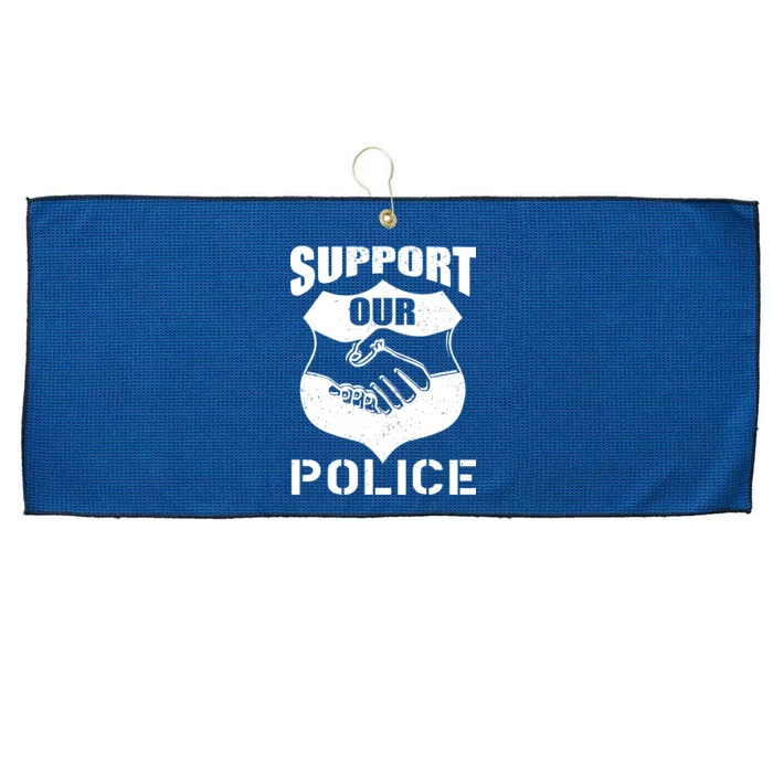 Support Our Police Large Microfiber Waffle Golf Towel