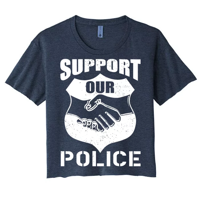 Support Our Police Women's Crop Top Tee