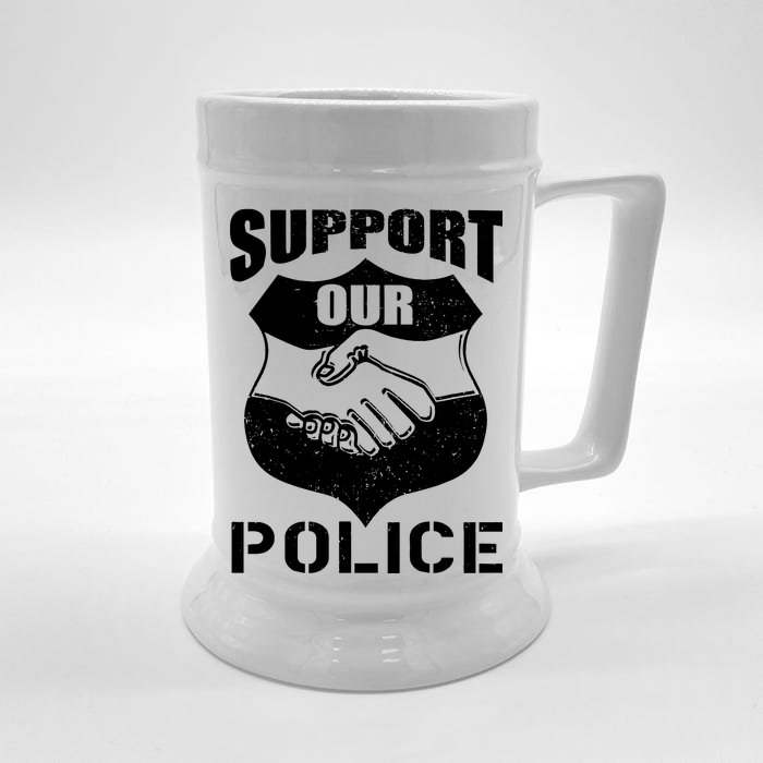 Support Our Police Front & Back Beer Stein