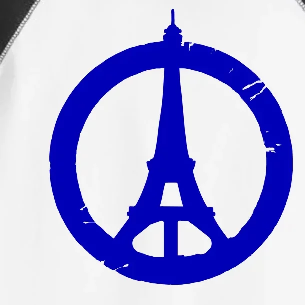 Support Paris Peace Sign Eiffel Tower Toddler Fine Jersey T-Shirt