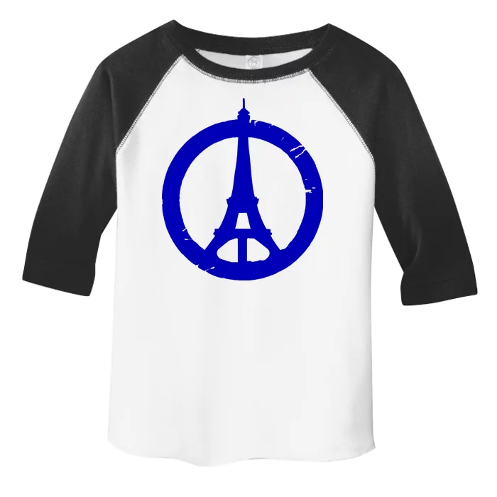 Support Paris Peace Sign Eiffel Tower Toddler Fine Jersey T-Shirt