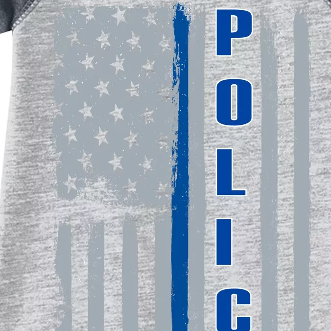 Support Police Blue Flag Infant Baby Jersey Bodysuit