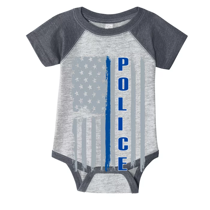 Support Police Blue Flag Infant Baby Jersey Bodysuit