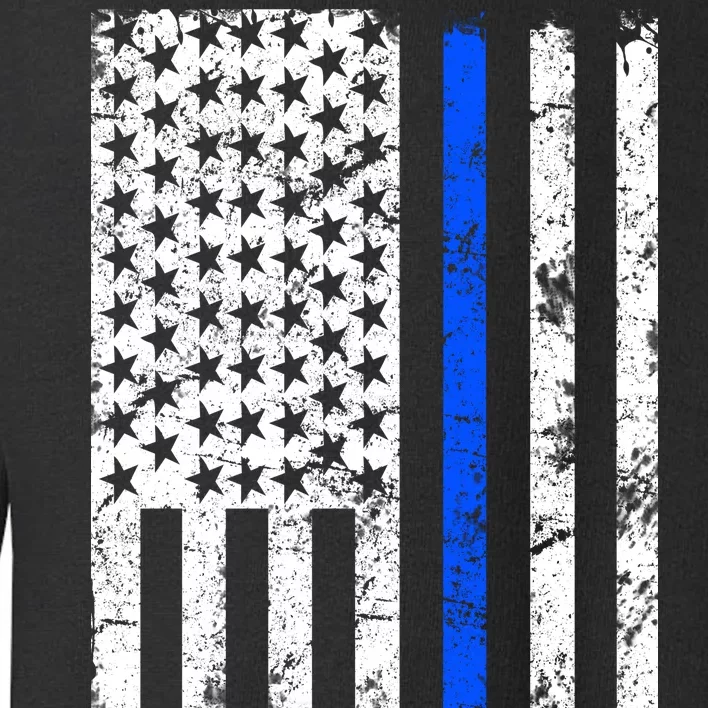 Support Police Blue Thin Line American Flag Toddler Sweatshirt