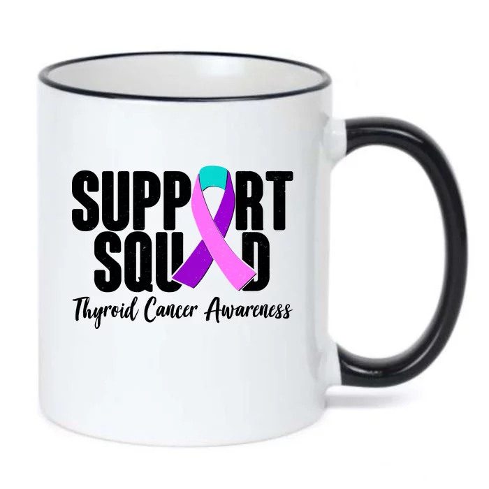 Support Squad Thyroid Cancer Awareness Black Color Changing Mug