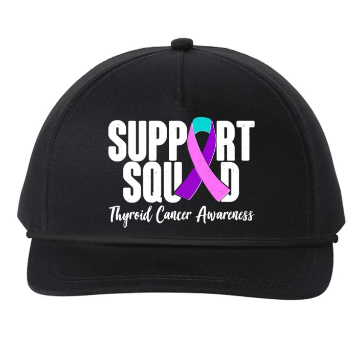 Support Squad Thyroid Cancer Awareness Snapback Five-Panel Rope Hat