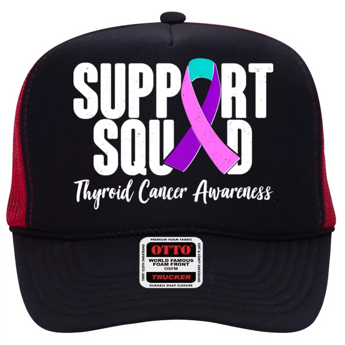 Support Squad Thyroid Cancer Awareness High Crown Mesh Trucker Hat