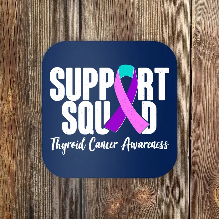 Support Squad Thyroid Cancer Awareness Coaster