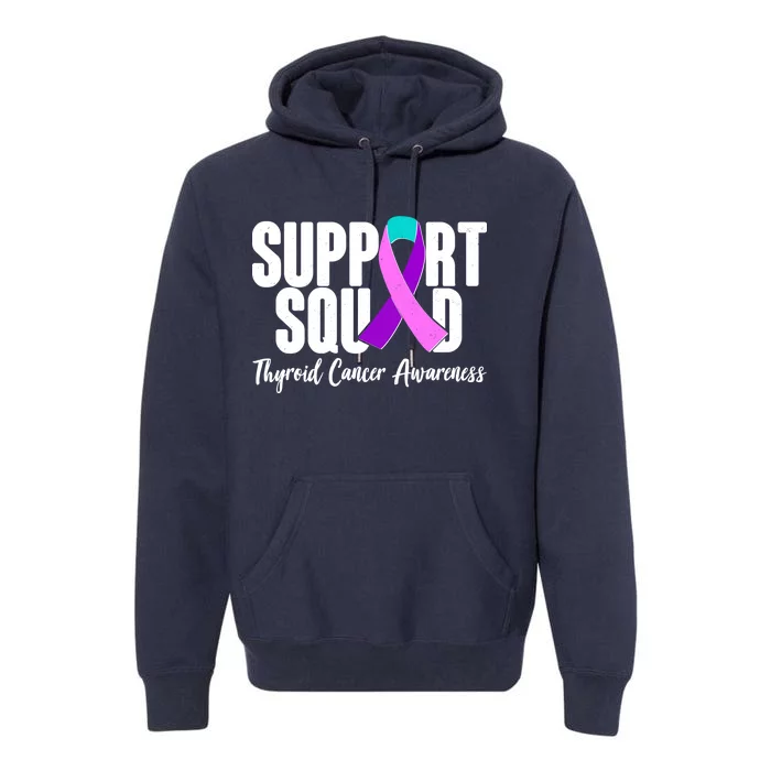 Support Squad Thyroid Cancer Awareness Premium Hoodie