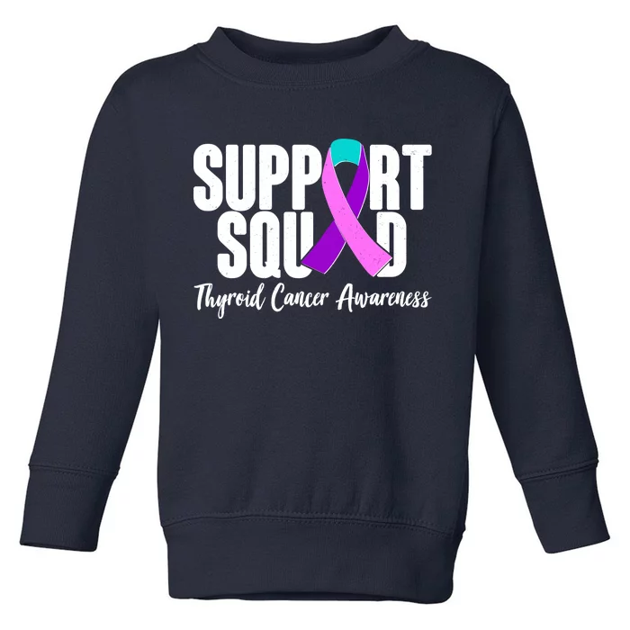 Support Squad Thyroid Cancer Awareness Toddler Sweatshirt