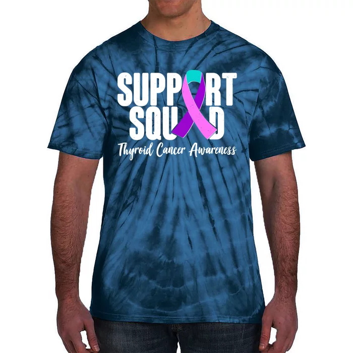 Support Squad Thyroid Cancer Awareness Tie-Dye T-Shirt