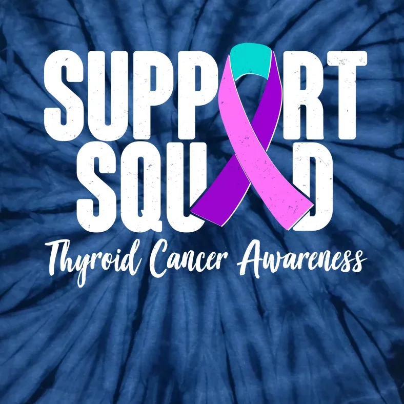 Support Squad Thyroid Cancer Awareness Tie-Dye T-Shirt