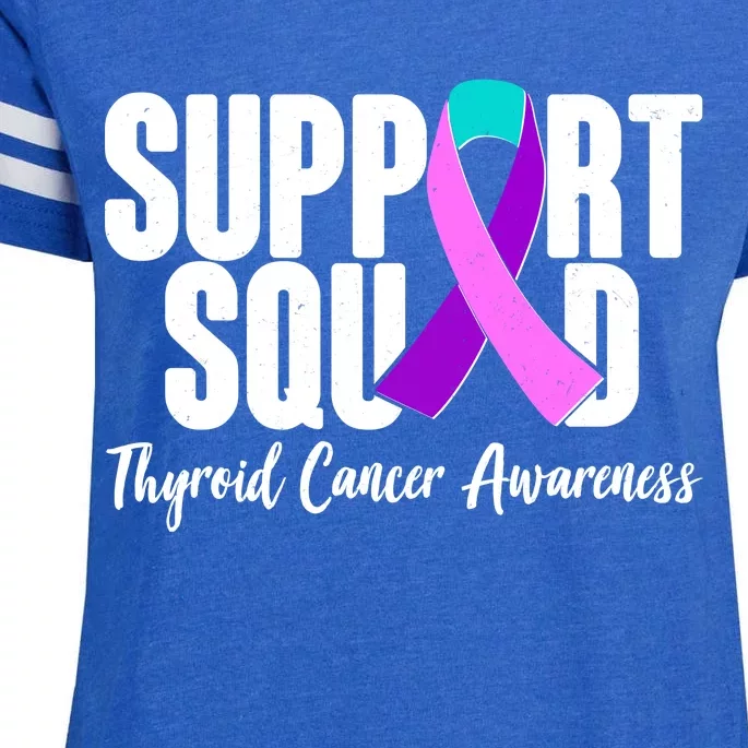 Support Squad Thyroid Cancer Awareness Enza Ladies Jersey Football T-Shirt