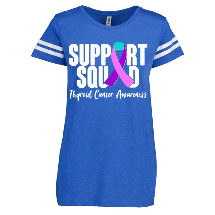 Support Squad Thyroid Cancer Awareness Enza Ladies Jersey Football T-Shirt