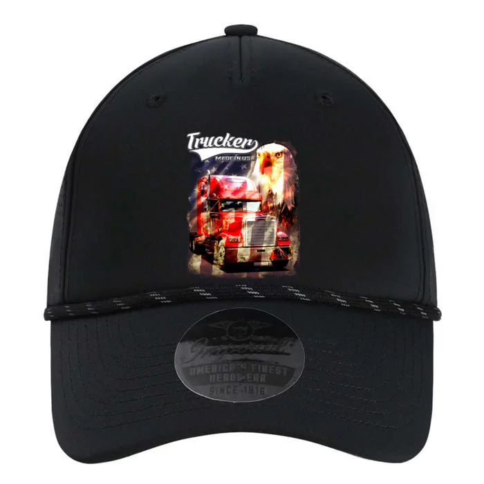 Support Trucker Made In USA Eagle Flag Performance The Dyno Cap