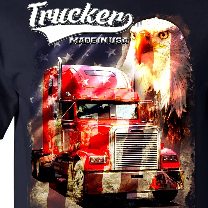 Support Trucker Made In USA Eagle Flag Tall T-Shirt