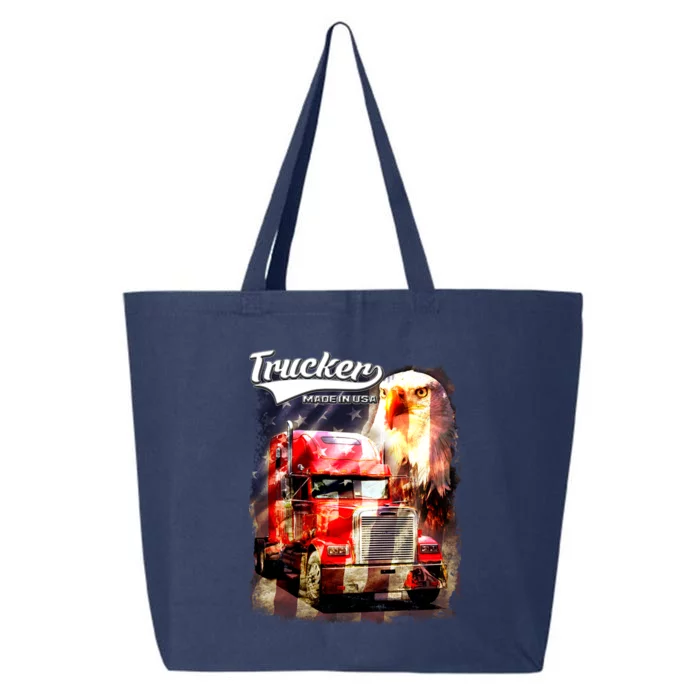 Support Trucker Made In USA Eagle Flag 25L Jumbo Tote