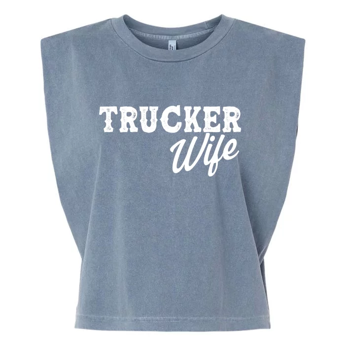 Support Trucker WIfe Garment-Dyed Women's Muscle Tee