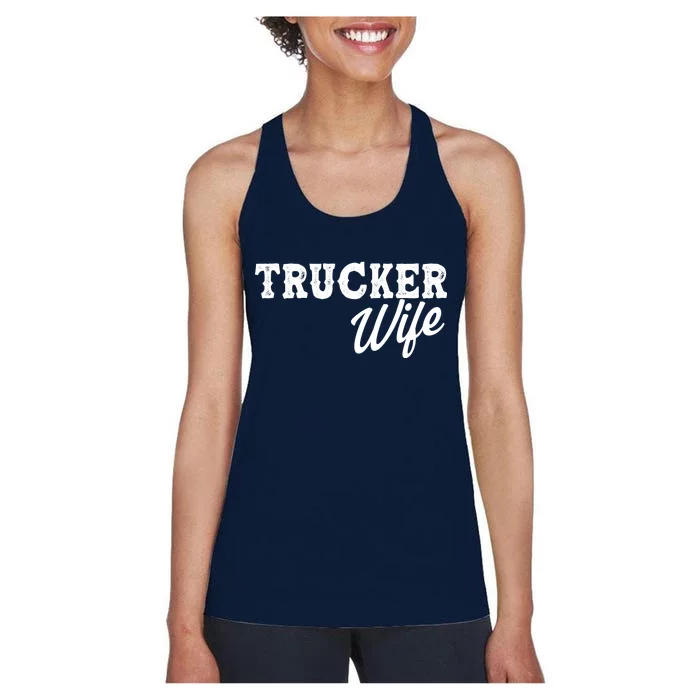 Support Trucker WIfe Women's Racerback Tank